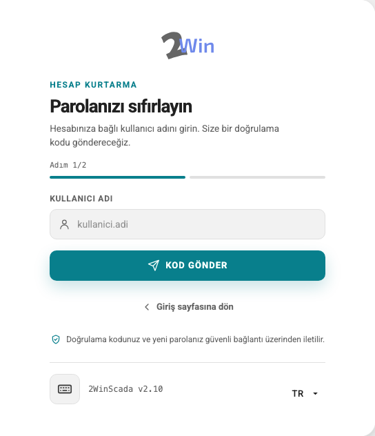 Şifremi Unuttum ekran görüntüsü