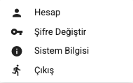 Kullanıcı adı butonu ekran görüntüsü