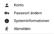 Benutzermenü
