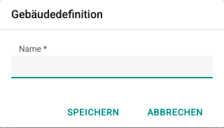 Bildschirm Gebäudedefinitionen