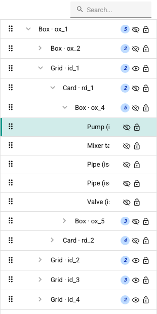 Elements screen