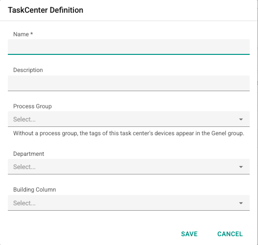 Adding a new task center screen