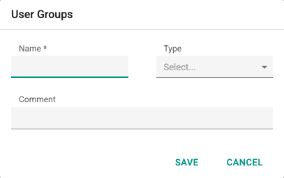 User group definitions screenshot