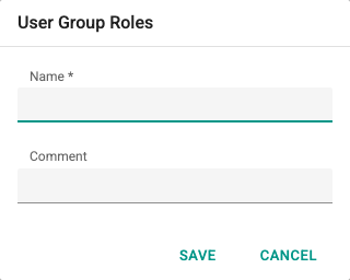 User group definitions screenshot