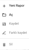 Rapor bölümü ekran görüntüsü