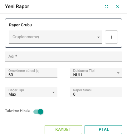 Rapor bölümü ekran görüntüsü