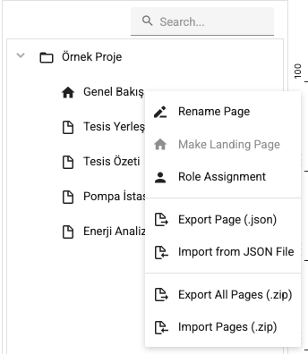 Right-click menu screen