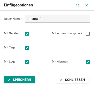 Bildschirm Tag-Verwaltung