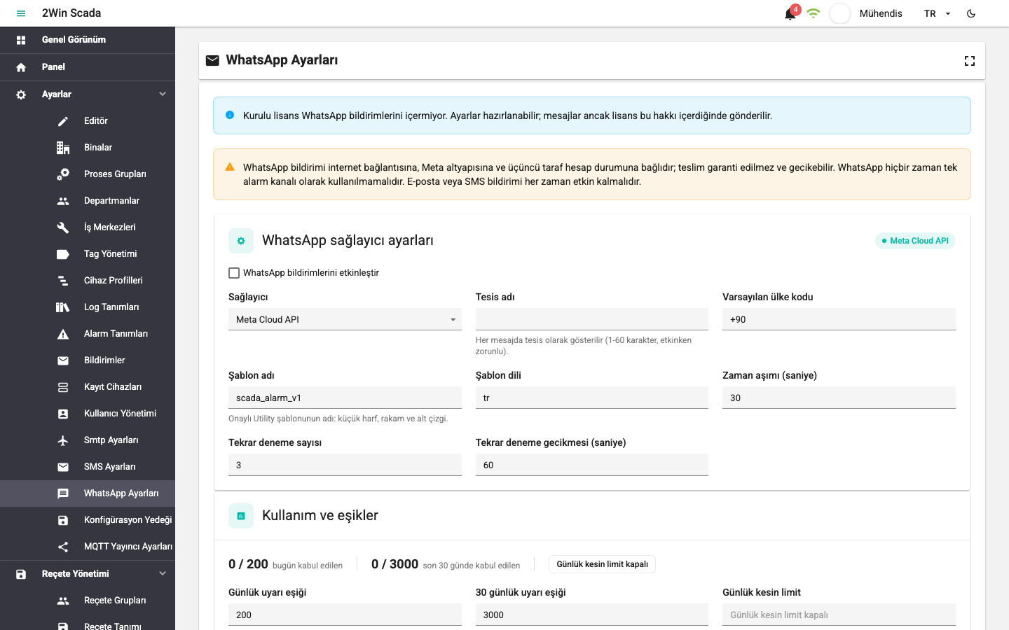 WhatsApp Ayarları ekran görüntüsü