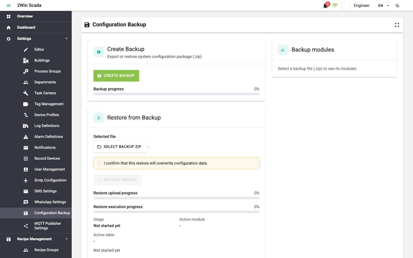 Creating a backup screenshot